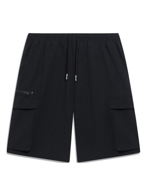 Li-Ning Lifestyle Cotton Shorts 'Black' AKST071-2