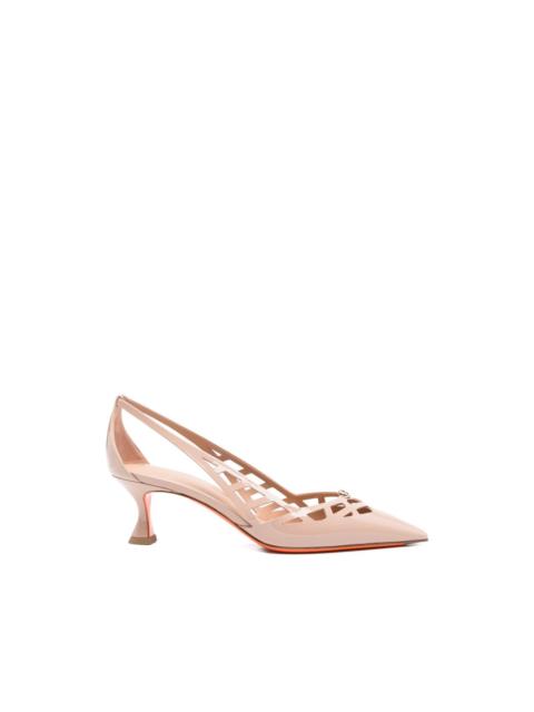 cut-out pointed-toe pumps