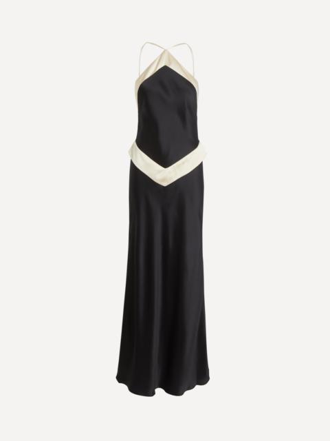 Jillian Black Silk Dress