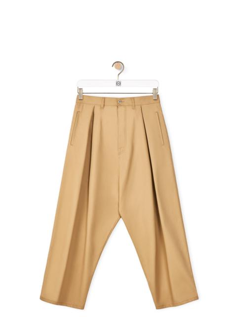 Low crotch trousers in cotton