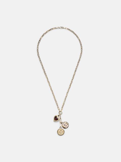 Love, Dream & Vivacity 18kt gold necklace with diamonds