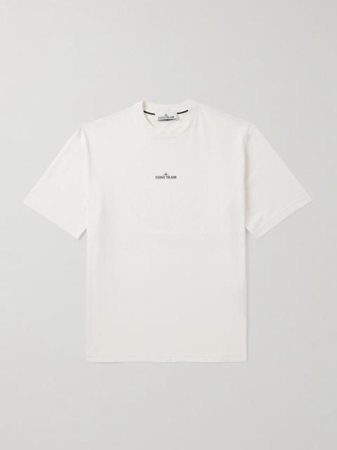 Logo-Print Cotton-Jersey T-Shirt Ivory