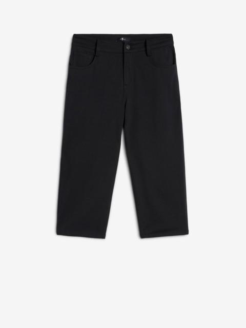 Luxe Performance Knit Capri Trouser in Black