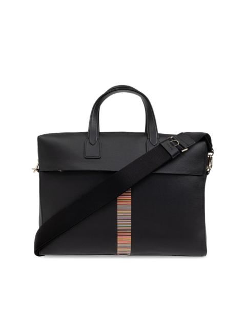 stripe-detailing laptop bag