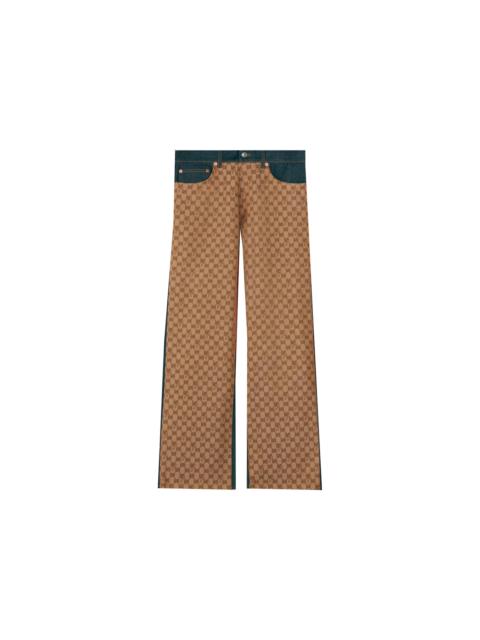 Palace x Gucci GG-P Pattern Baggy Jean Dark Blue Denim