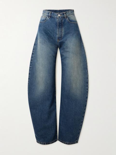 High-rise Barrel-leg Jeans