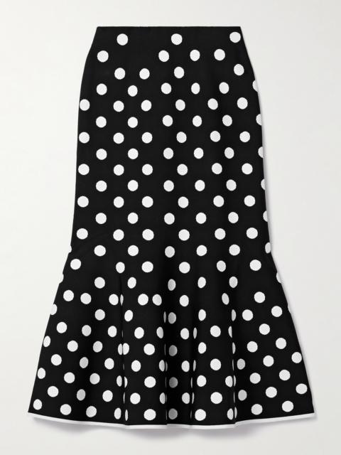 Polka-dot Jacquard-knit Skirt