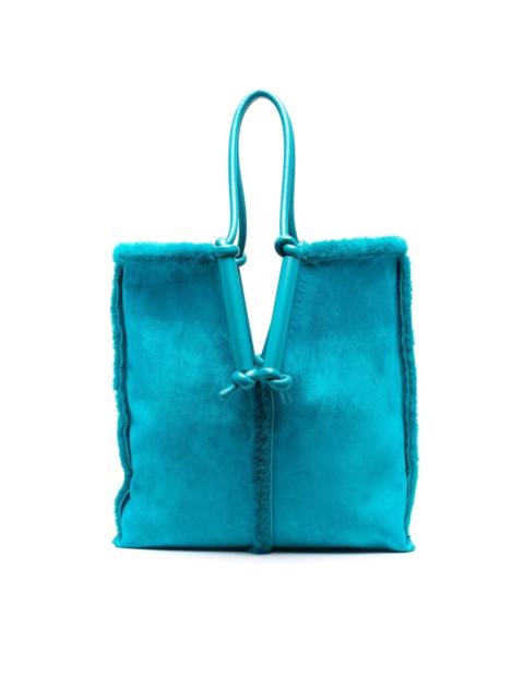 Bolster reversible shearling tote bag