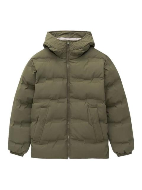 New Balance Warm Puffer Jacket 'Olive Green' AMJ24375-DMO