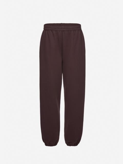 Relaxed elastic-waist sweatpants in brown