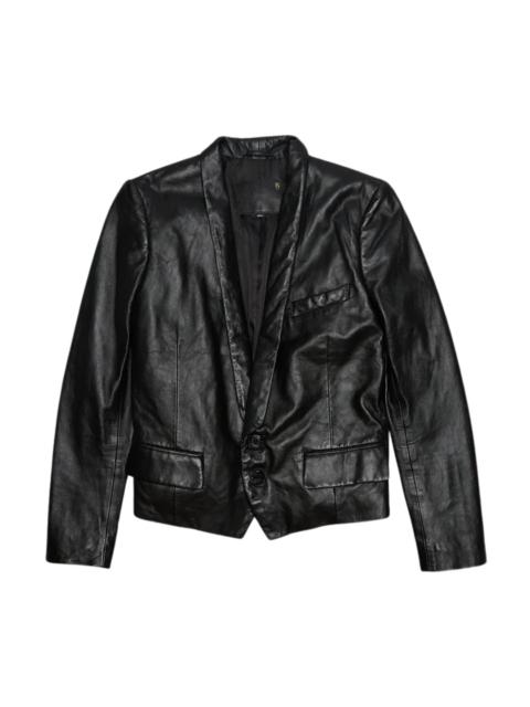 Shrunken Leather Blazer