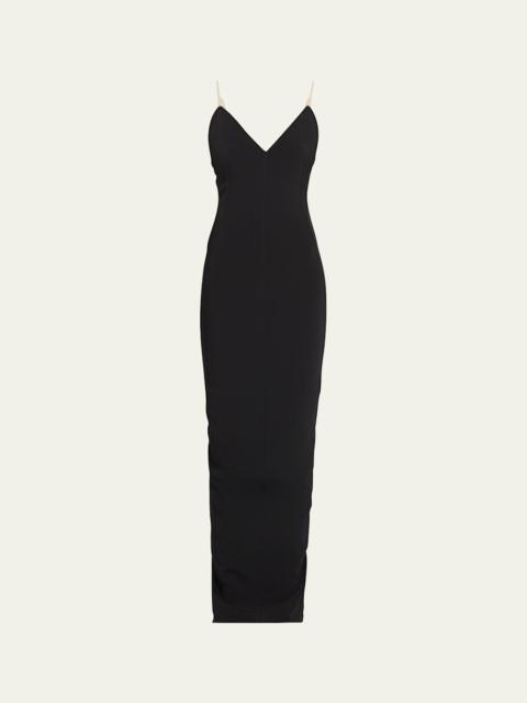 Maillot Sleeveless Column Gown