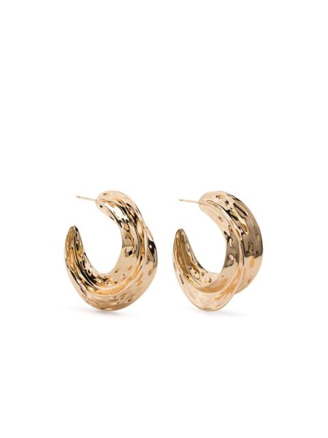 sculpted hoop earrings