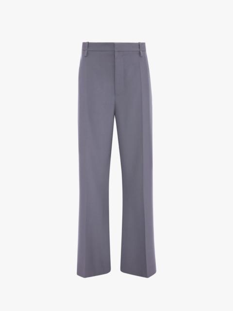 Straight Leg Folded Trouser In Flint