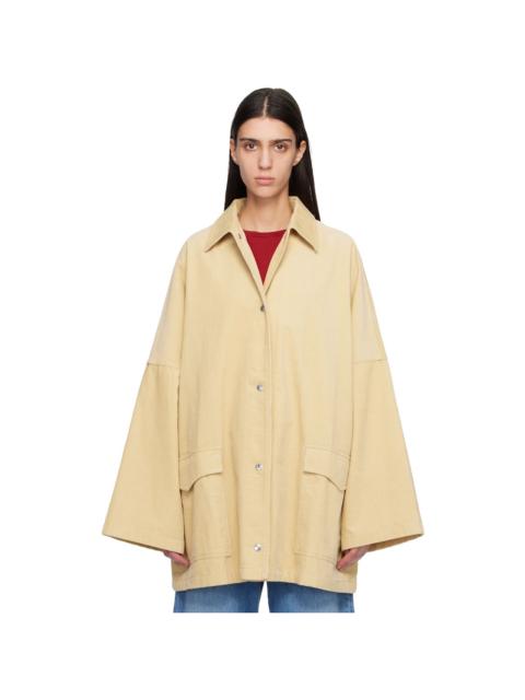 Beige Cord Overshirt Chore Jacket