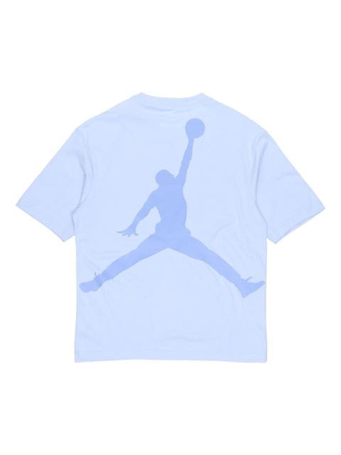 Men's Air Jordan Casual Sports Breathable Short Sleeve Blue T-Shirt DR9621-468