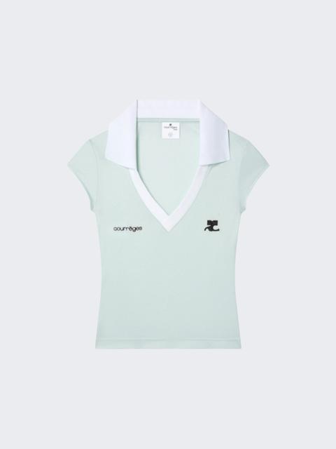 Sports Cropped Polo Top Light Mint