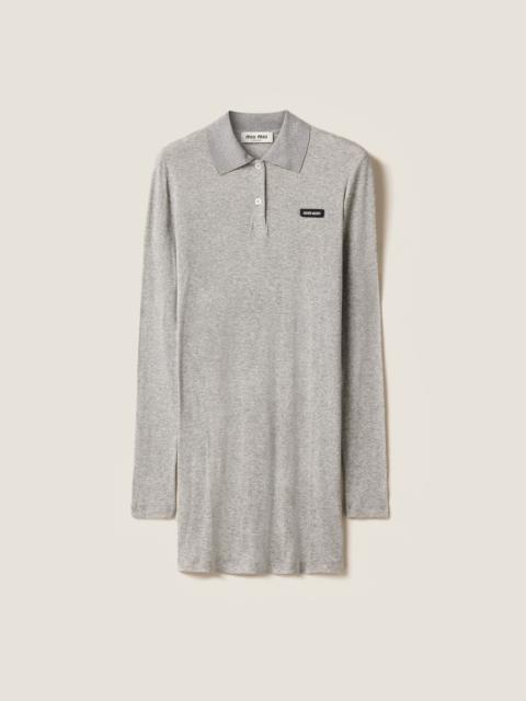 Ribbed jersey mini-dress