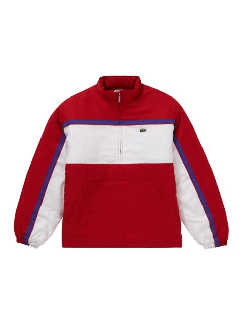 Supreme LACOSTE Puffy Half Zip Pullover Red