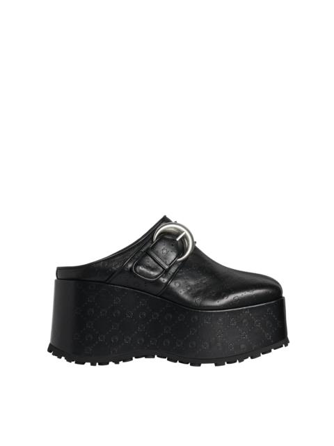Moonogram Leather Clog