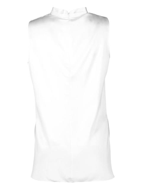 drape-neck sleeveless top