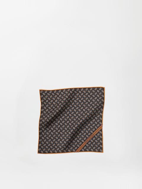 Printed Silk Twill Pocket Square
