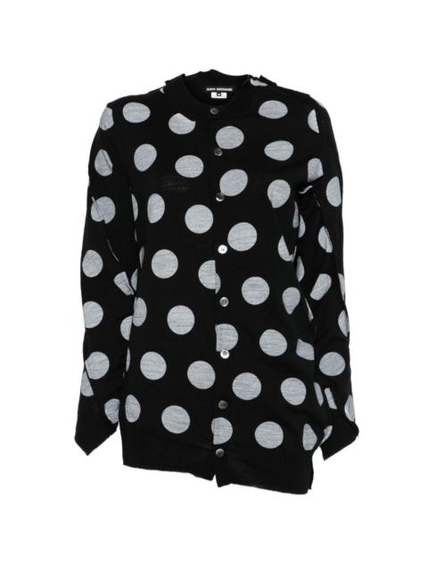 polka dot buttoned cardigan