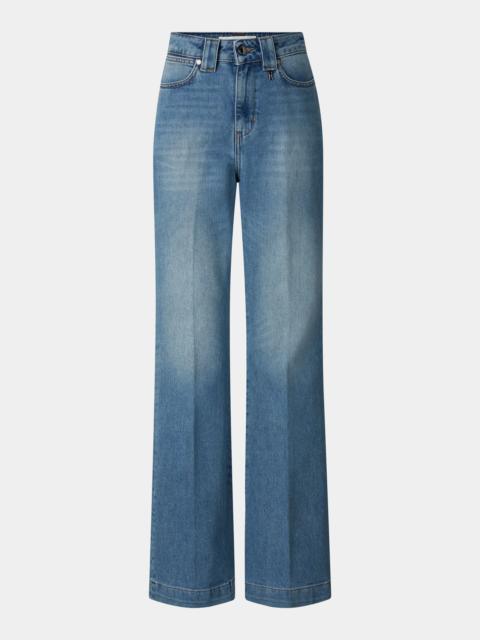 Flared fit jeans Devin in Light Denim Blue