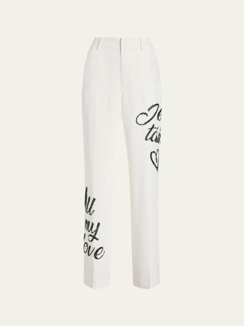 Crushed Sequin Loveletter Collins Pants