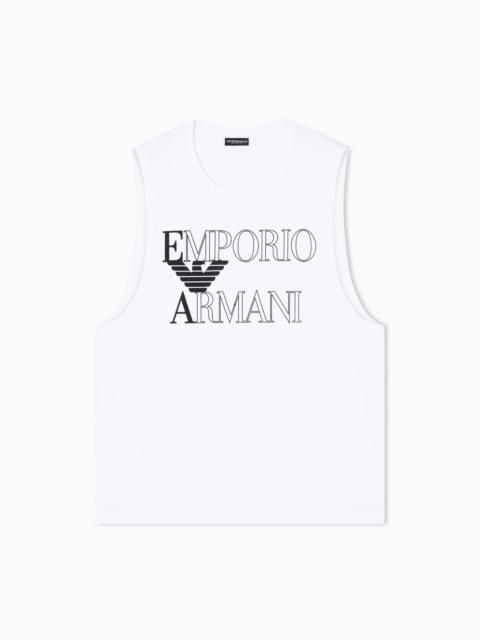 BOLD LOGO BEACHWEAR TANK TOP IN JERSEY