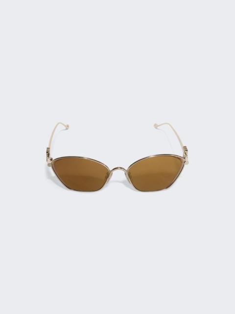 Anagram Sunglasses Gold And Brown Mirror