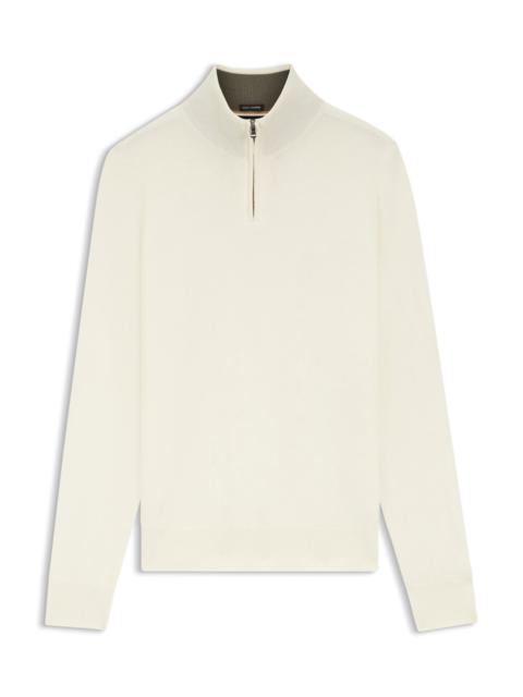 WOOL-CASHMERE SWEATER WITH ZIP NECK