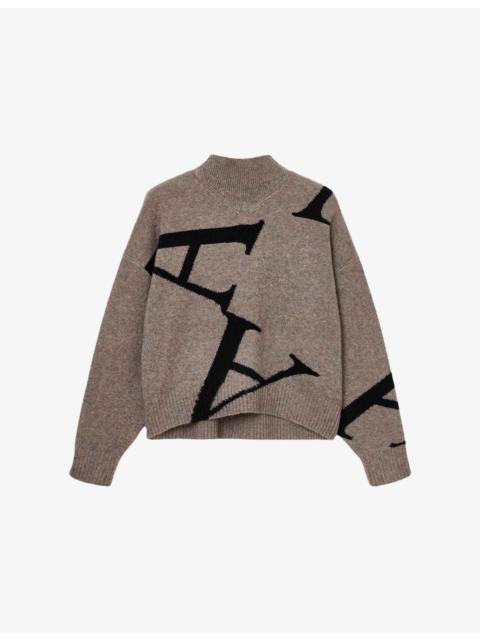 A Star high-neck stretch-wool blend jumper