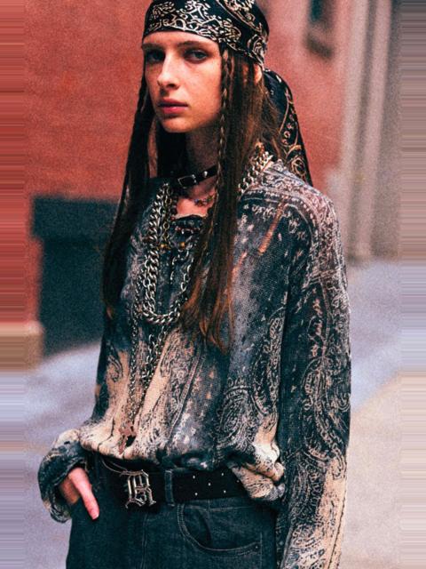 PRINTED BOYFRIEND SWEATER