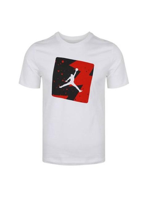 Air Jordan Poolside Chest Printing Short Sleeve White CJ6245-100