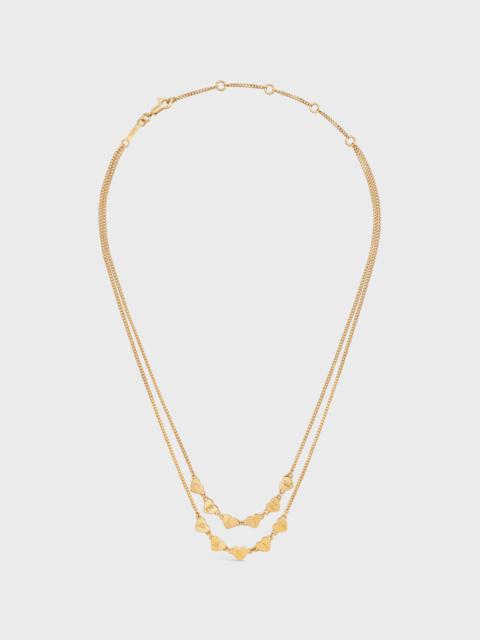 Cœur Celine Double Necklace in Brass with Gold Finish
