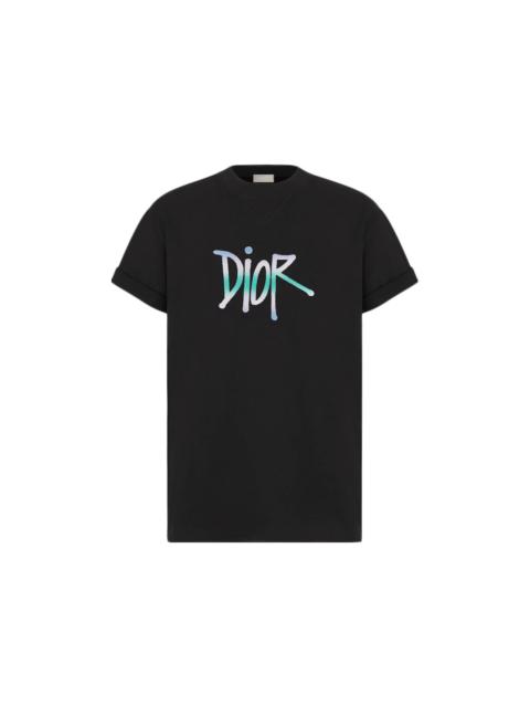 Dior And Shawn Oversized Logo T-Shirt Black
