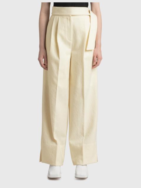 VIRGIN-WOOL HIGH-RISE WIDE TROUSERS