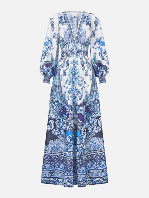 BUTTON DRESS WITH SHAPED WAISTBAND