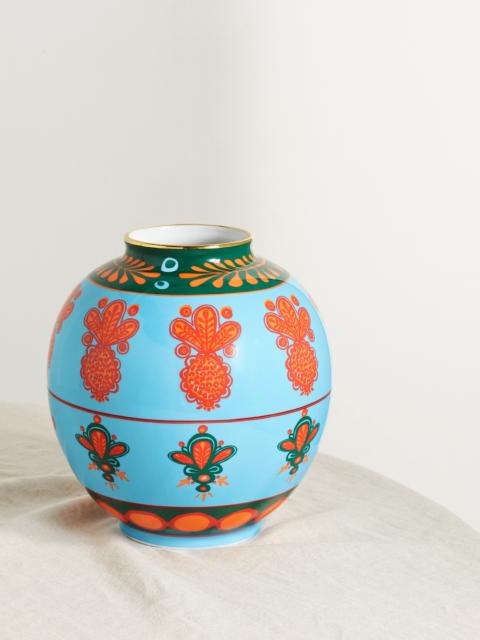 Bubble Gold-plated Painted Porcelain Vase