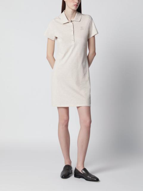 Beige mélange cotton polo dress by Burberry
