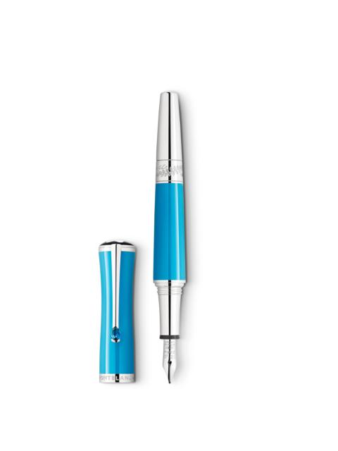 MONTBLANC MARIA CALLAS SPECIAL EDITION TURQUOISE-COLOURED FOUNTAIN PEN