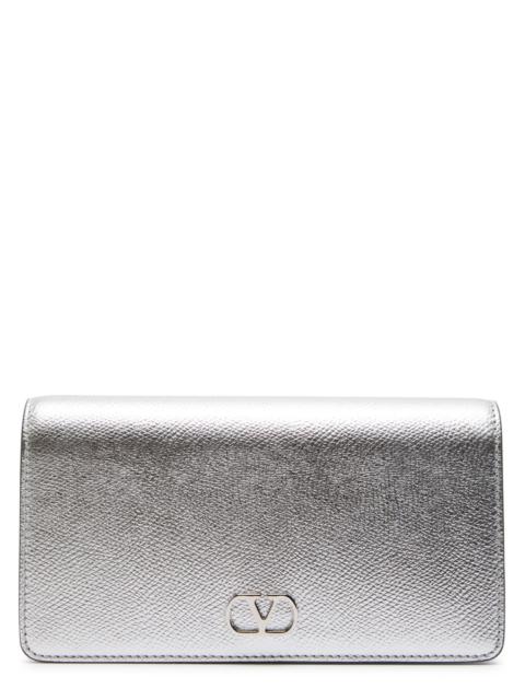 Valentino Garavani Vlogo Metallic Grained Leather Shoulder bag