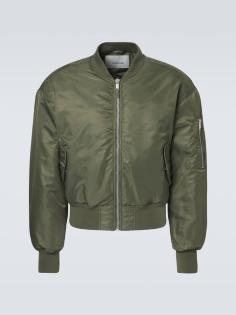 Uniform cropped bomber jacket