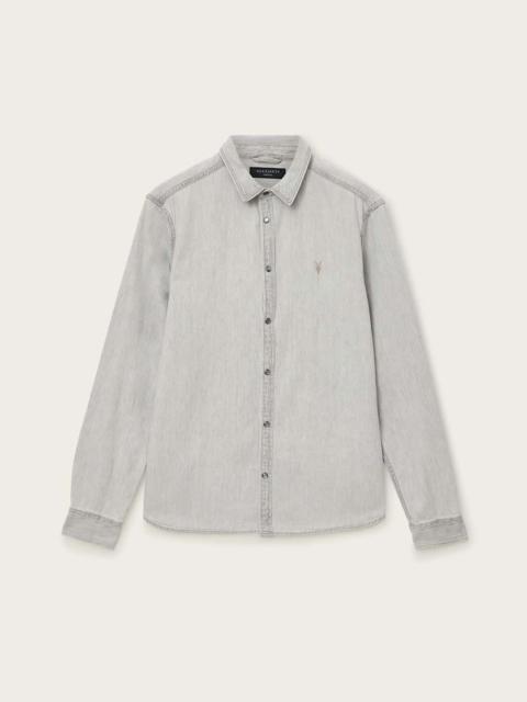 GLEASON PRESS STUD RAMSKULL DENIM SHIRT