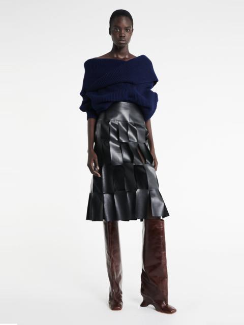 MIDI MULTI RECTANGLE SKIRT BLACK