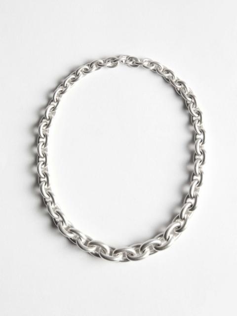 CHAIN-LINK NECKLACE IN 18KT WHITE GOLD
