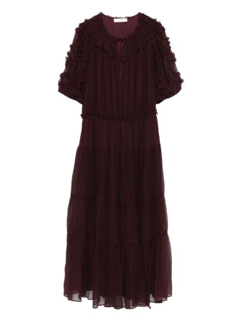 ruffled tiered dress