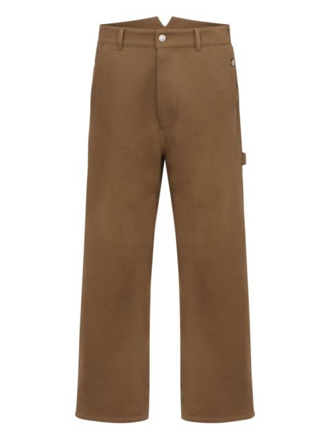 strap-detail trousers