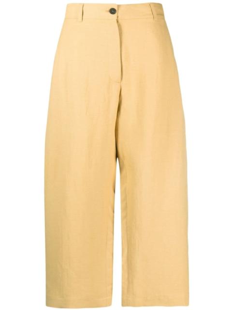 high-waisted wide-leg trousers